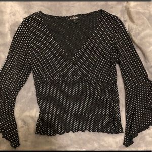 Ruffle Polka Dot Blouse